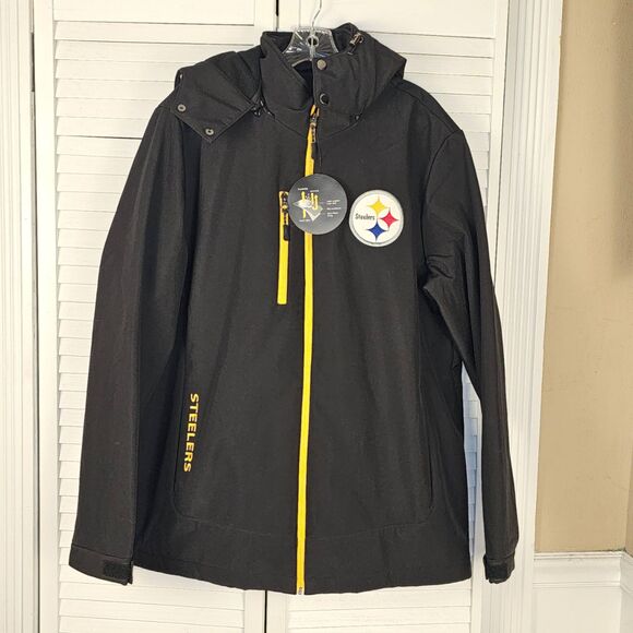 NFL Other - NWT NFL Mens Black Pittsburgh Steelers Coat‎ Large